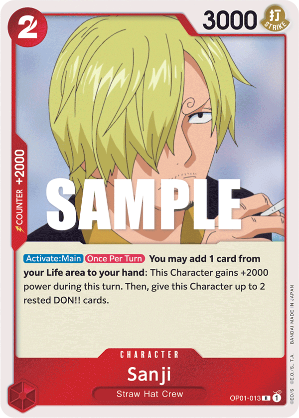Sanji One Piece card