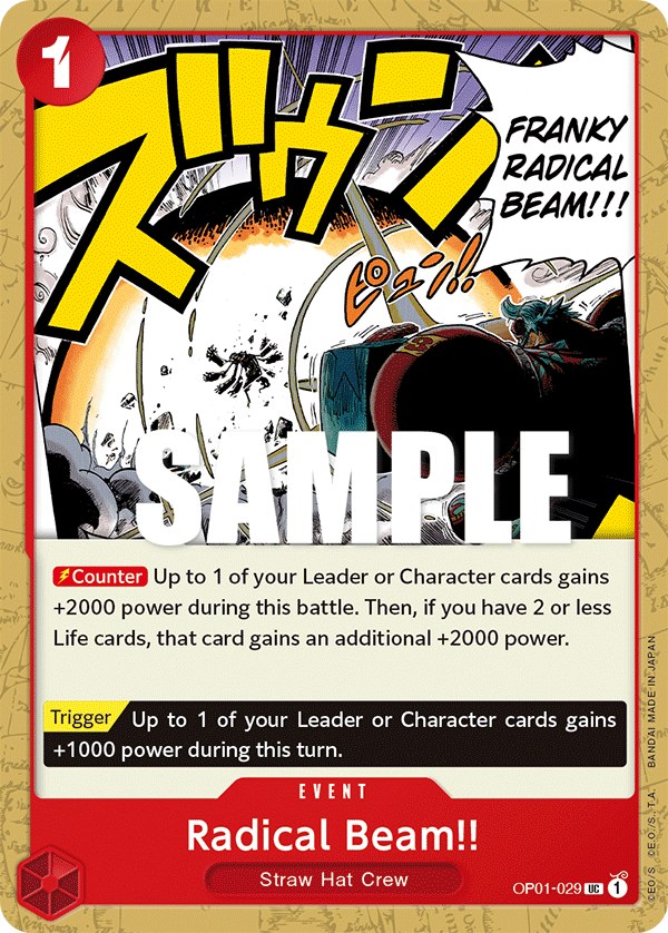 Radical Beam!! One Piece card