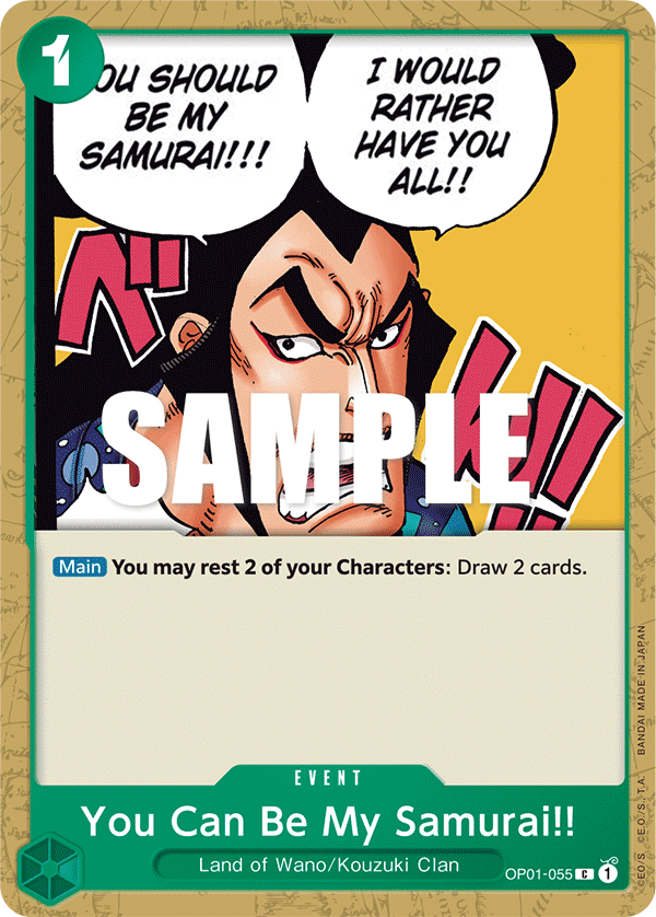 You Can Be My Samurai!! One Piece card