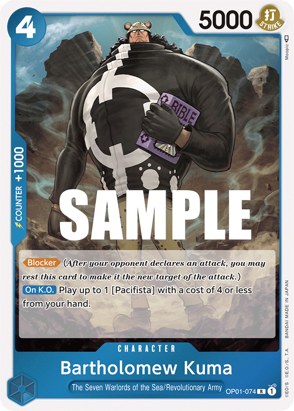 Bartholomew Kuma One Piece card