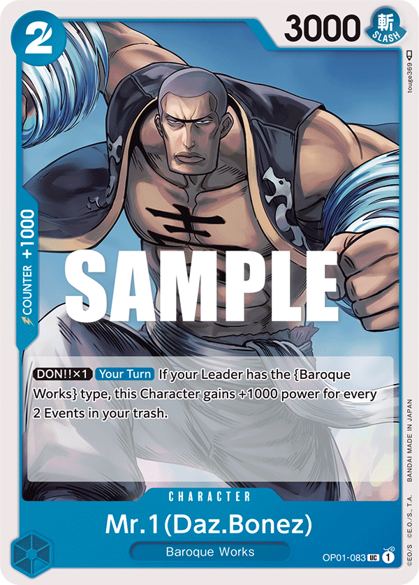 Mr.1(Daz.Bonez) One Piece card