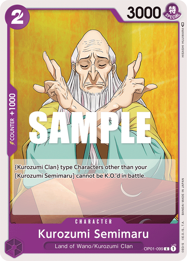 Kurozumi Semimaru One Piece card