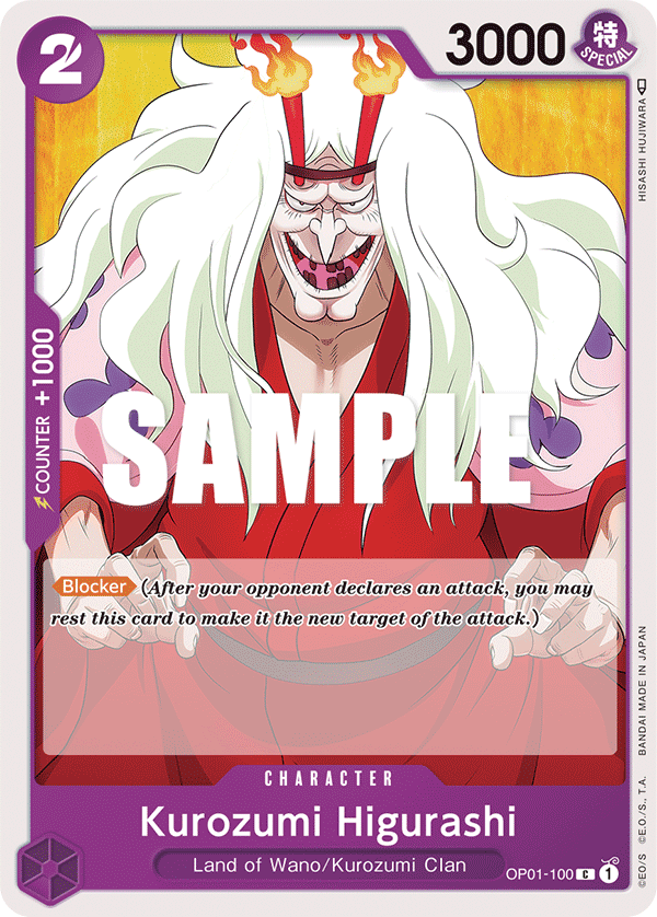 Kurozumi Higurashi One Piece card