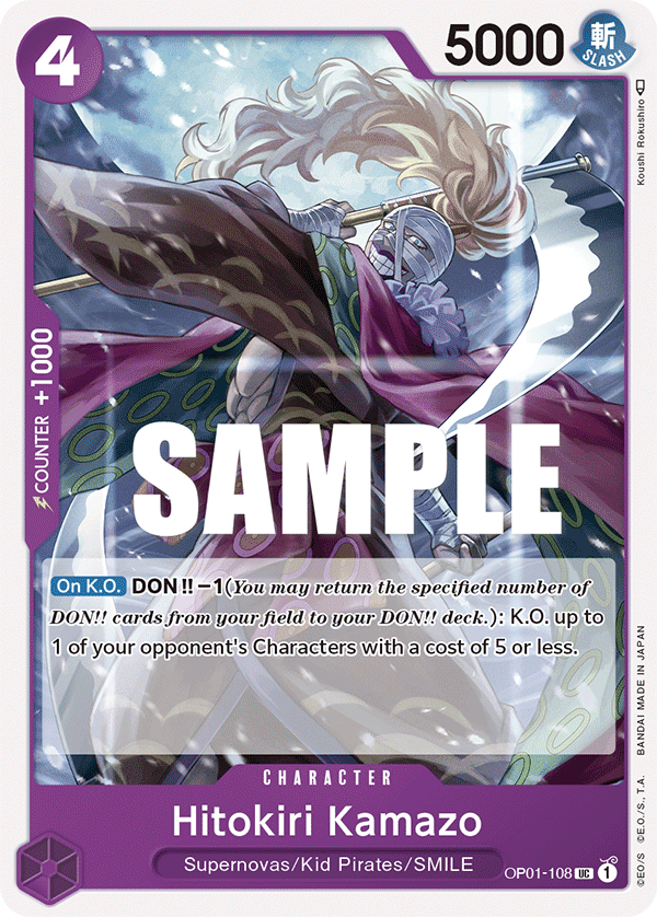Hitokiri Kamazo One Piece card
