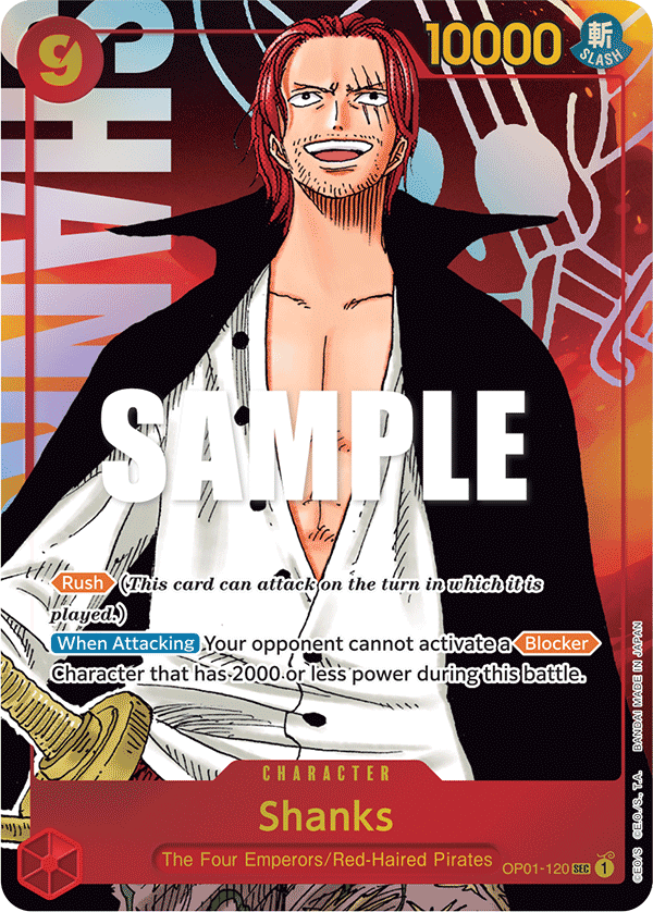 Shanks One Piece card