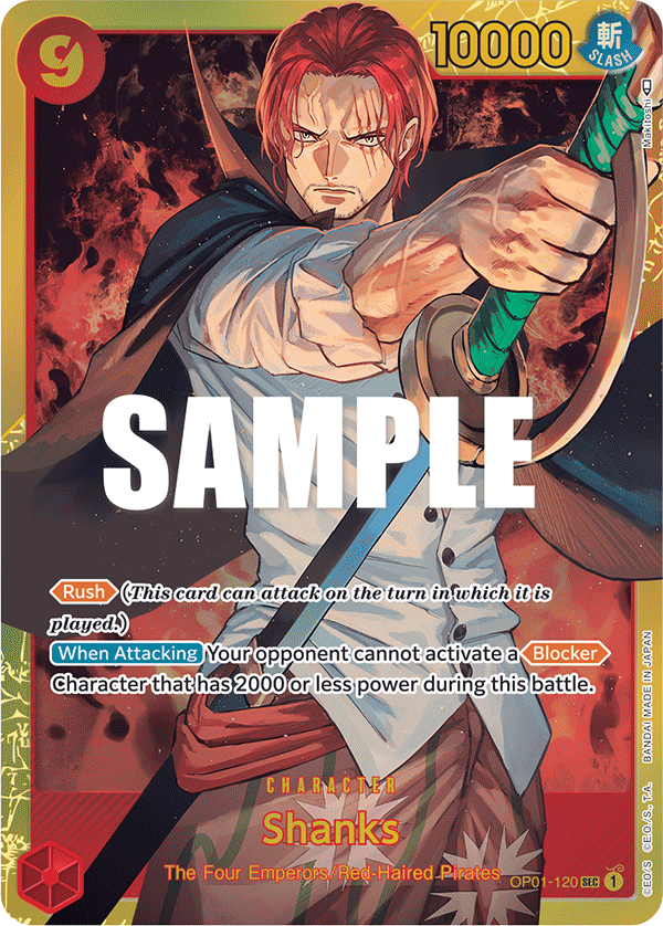 Shanks One Piece card