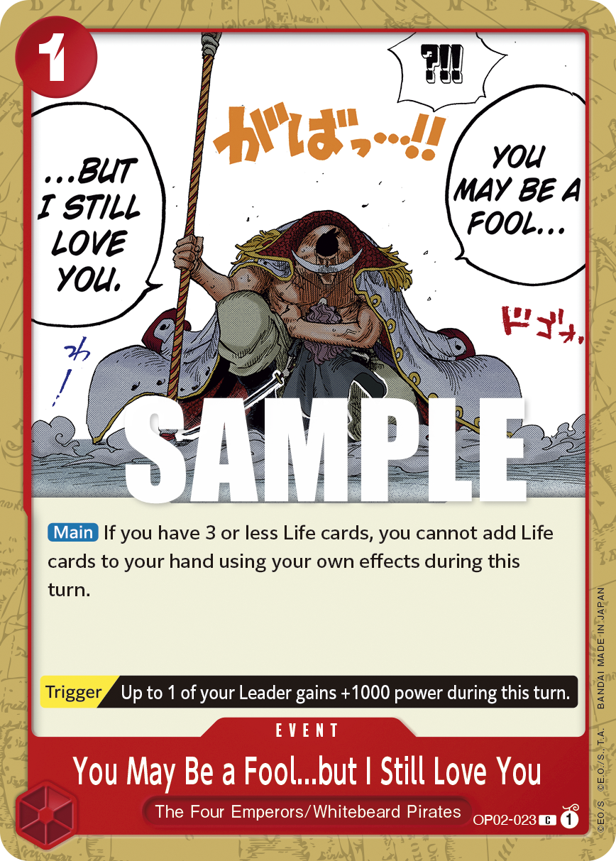 You May Be a Fool...but I Still Love You One Piece card