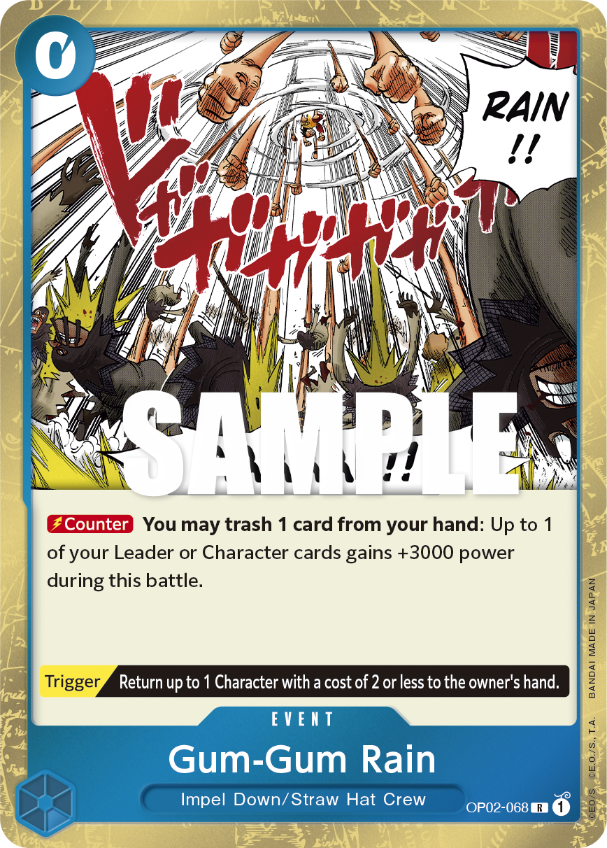 Gum-Gum Rain One Piece card