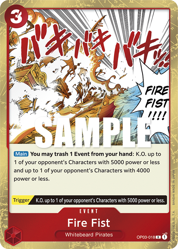 Fire Fist One Piece card