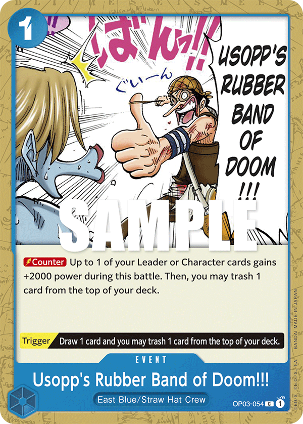 Usopp's Rubber Band of Doom!!! One Piece card