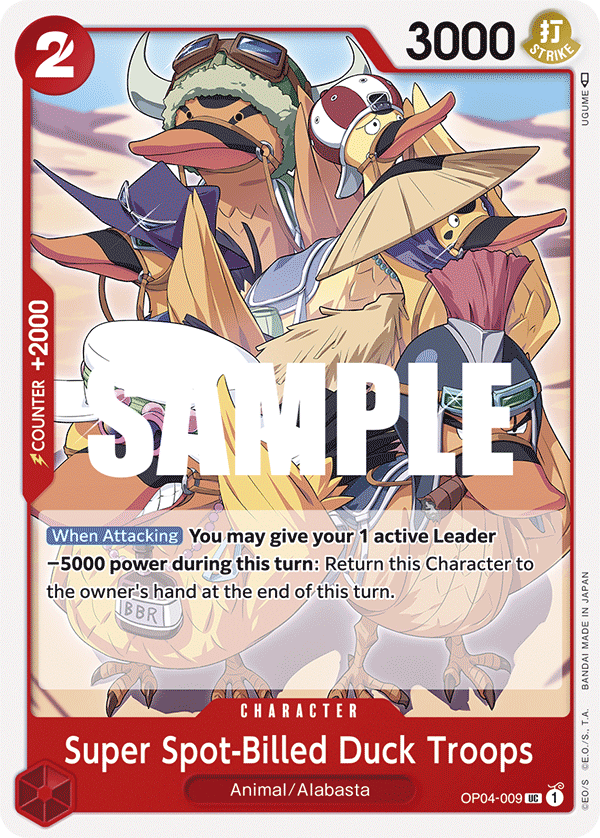 Super Spot-Billed Duck Troops One Piece card