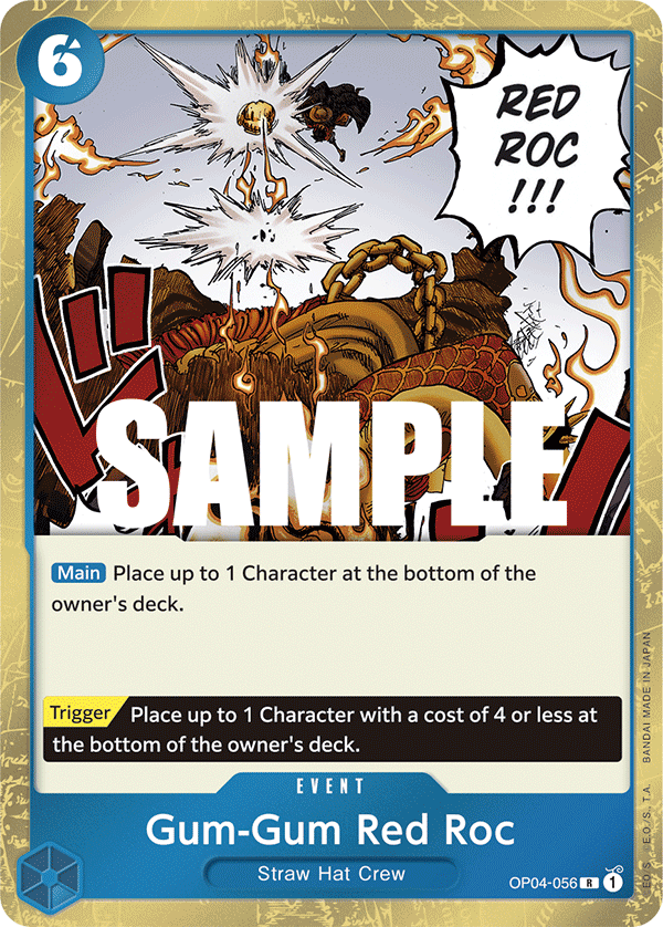 Gum-Gum Red Roc One Piece card
