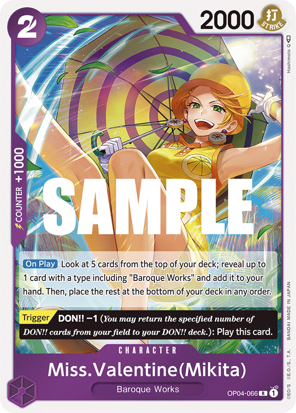 Miss.Valentine(Mikita) One Piece card