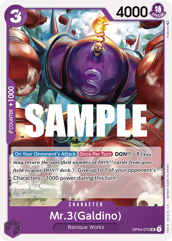 Mr.3(Galdino) One Piece card