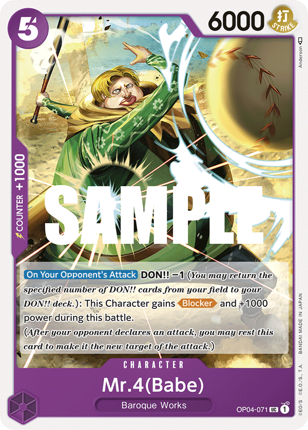 Mr.4(Babe) One Piece card