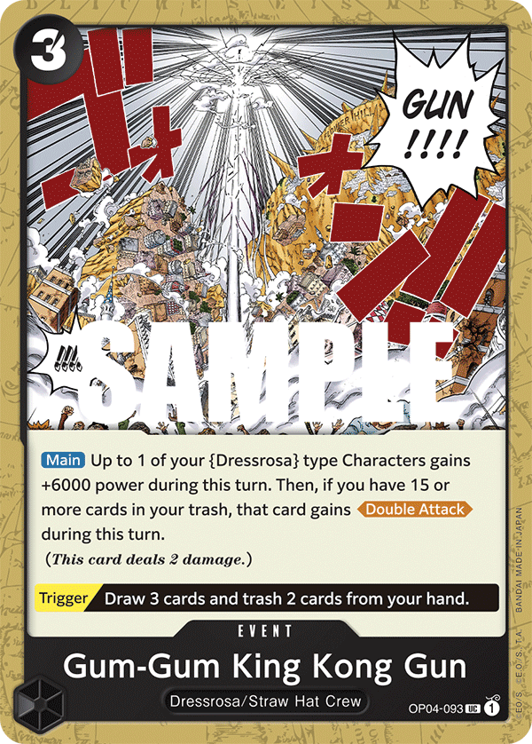Gum-Gum King Kong Gun One Piece card