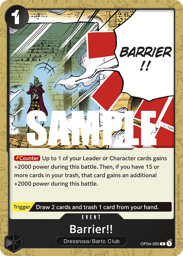 Barrier!! One Piece card