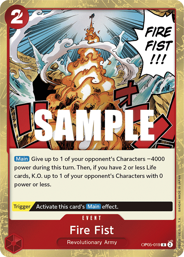 Fire Fist One Piece card