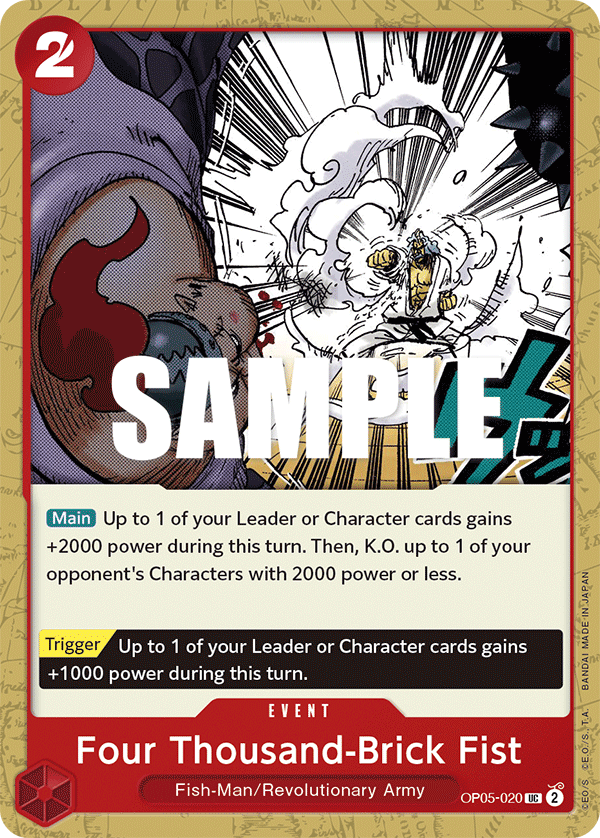 Four Thousand-Brick Fist One Piece card