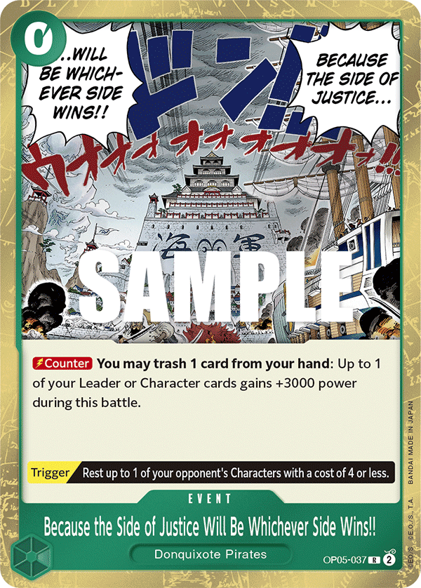 Because the Side of Justice Will Be Whichever Side Wins!! One Piece card