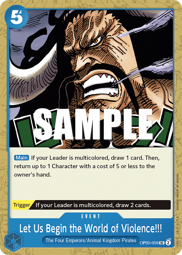 Let Us Begin the World of Violence!!! One Piece card