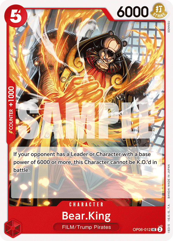 Bear.King One Piece card