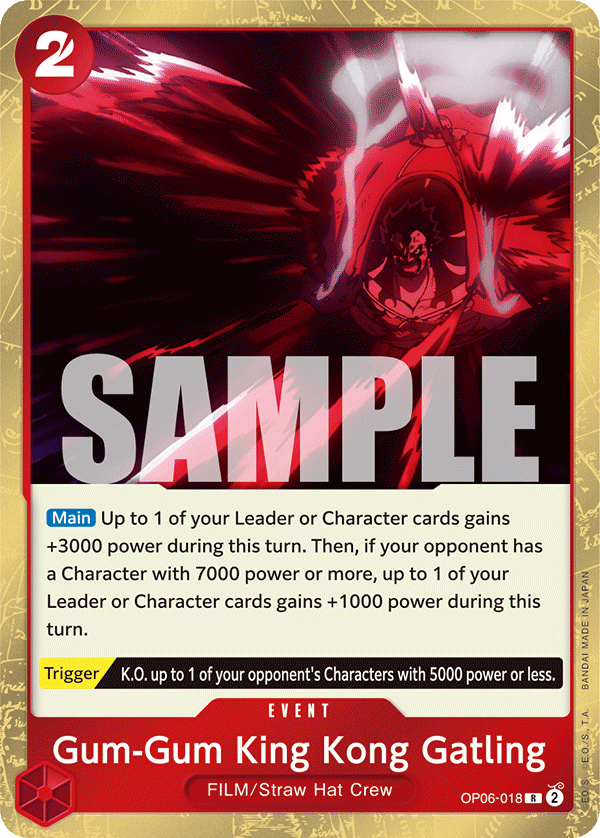 Gum-Gum King Kong Gatling One Piece card