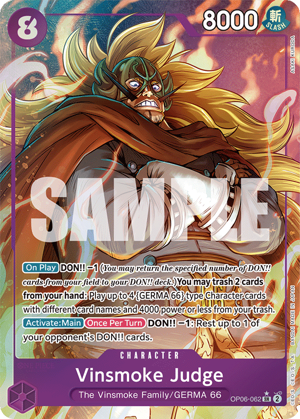 Vinsmoke Judge One Piece card