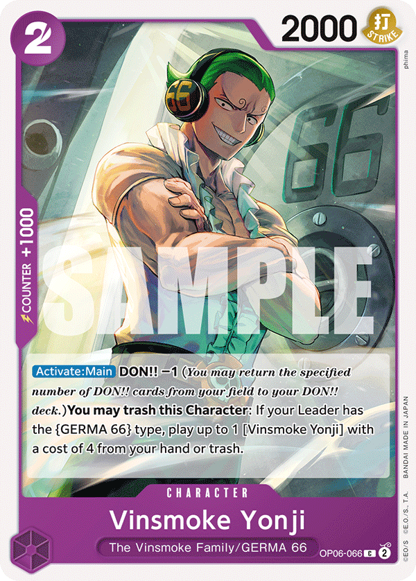 Vinsmoke Yonji One Piece card