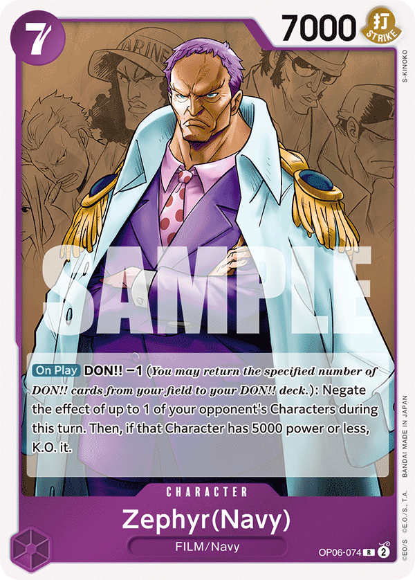 Zephyr (Navy) One Piece card