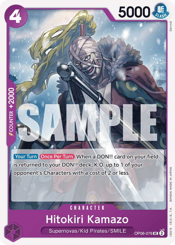 Hitokiri Kamazo One Piece card