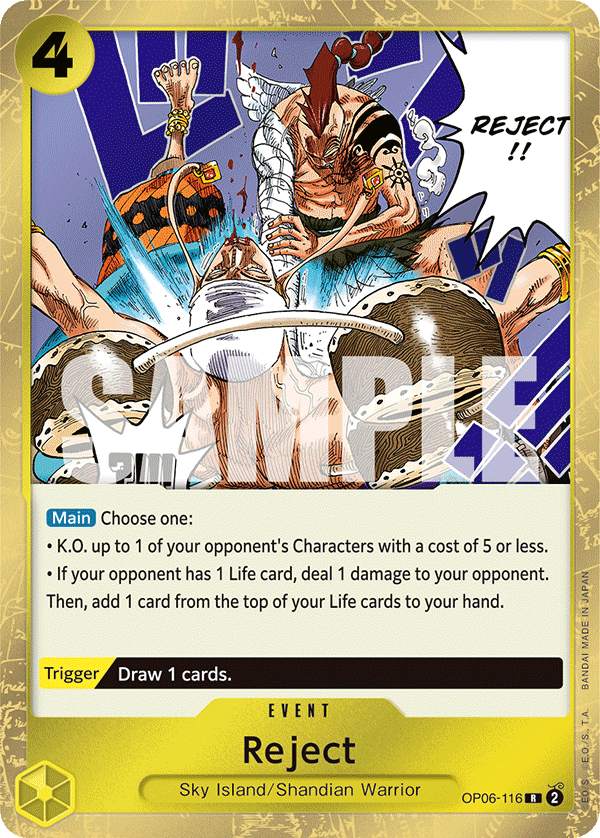 Reject One Piece card
