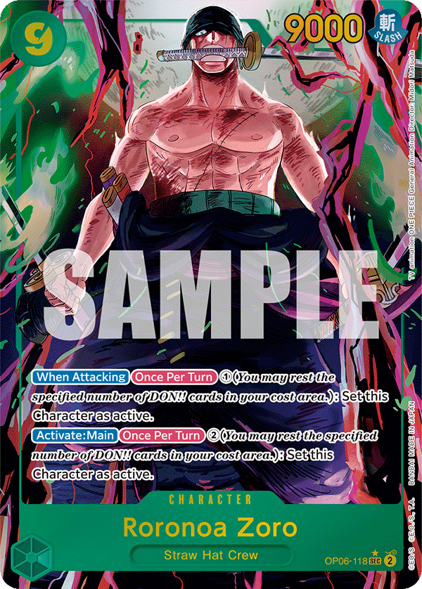 Roronoa Zoro One Piece card