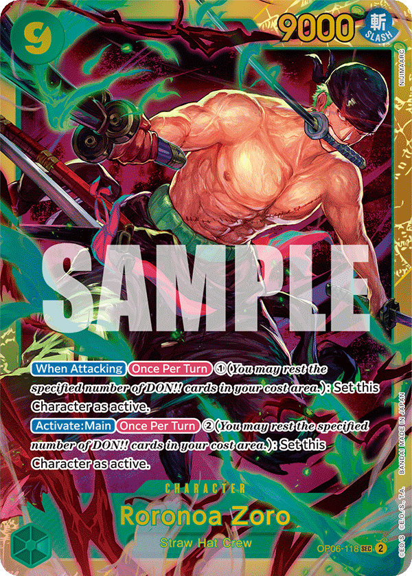 Roronoa Zoro One Piece card