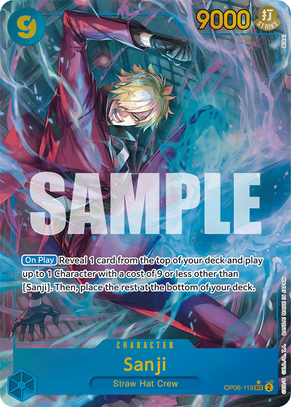 Sanji One Piece card