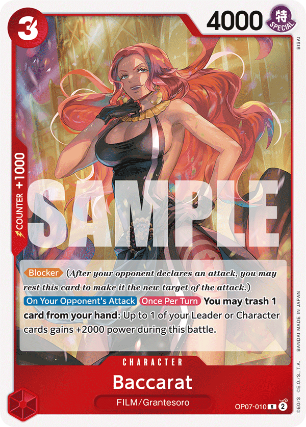 Baccarat One Piece card