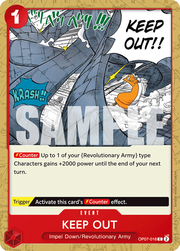 KEEP OUT One Piece card