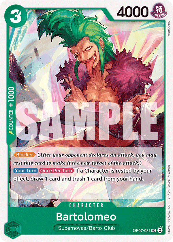 Bartolomeo One Piece card