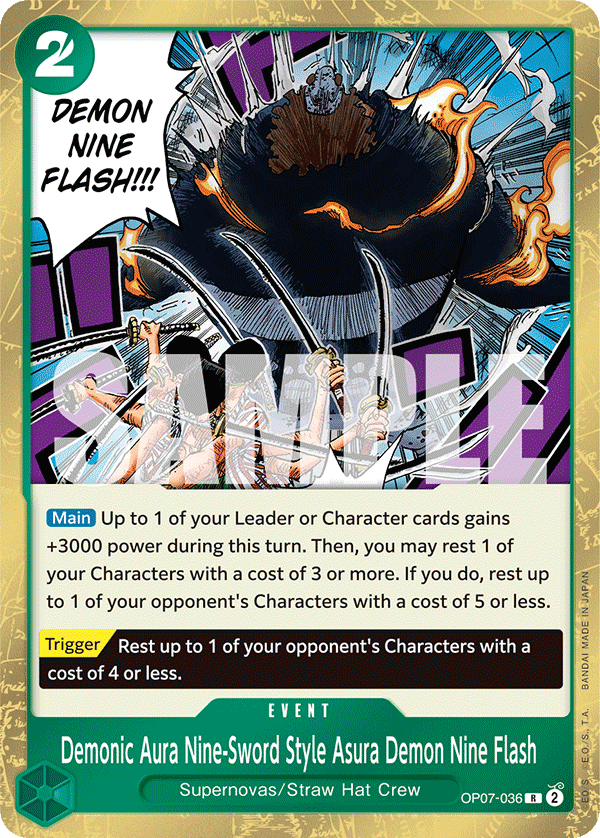 Demonic Aura Nine-Sword Style Asura Demon Nine Flash One Piece card