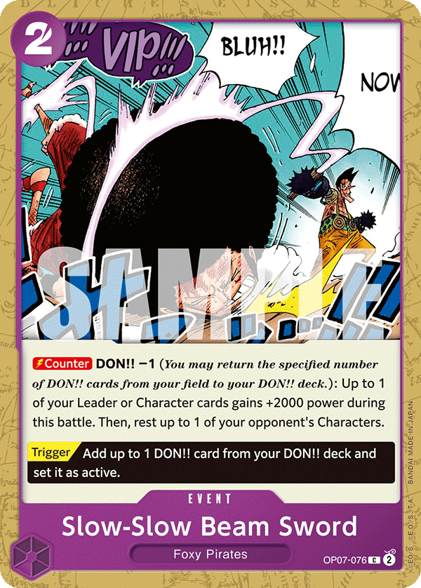 Slow-Slow Beam Sword One Piece card
