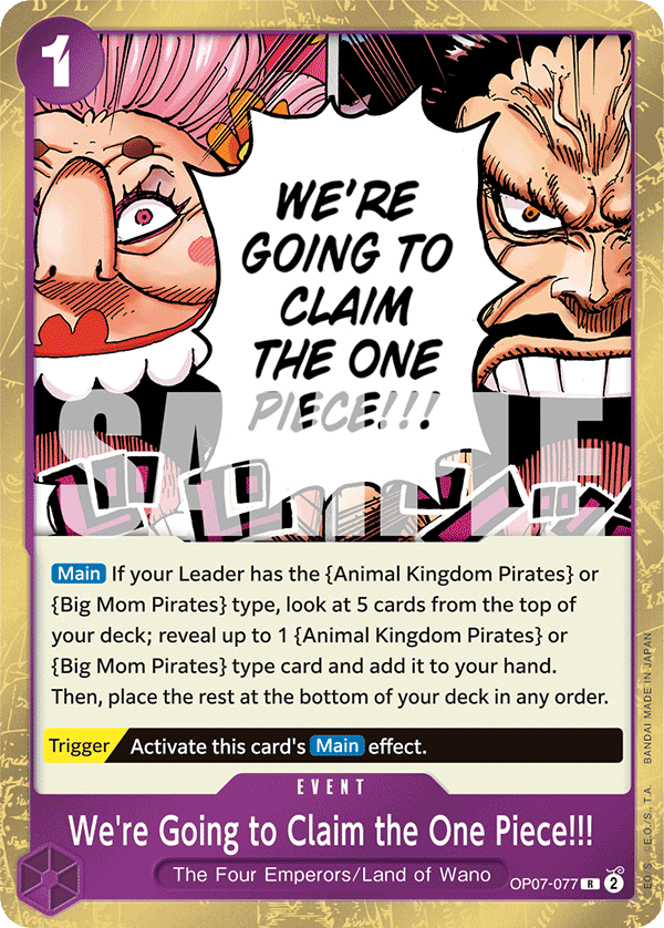 We're Going to Claim the One Piece!!! One Piece card