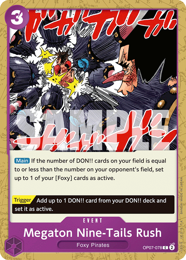 Megaton Nine-Tails Rush One Piece card