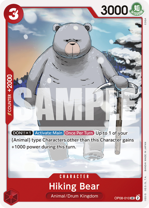 Hiking Bear One Piece card