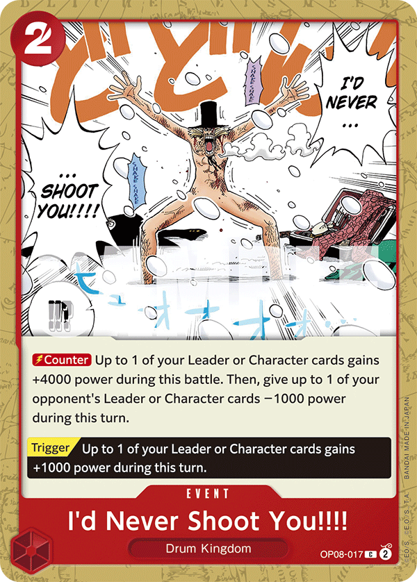 I'd Never Shoot You!!!! One Piece card