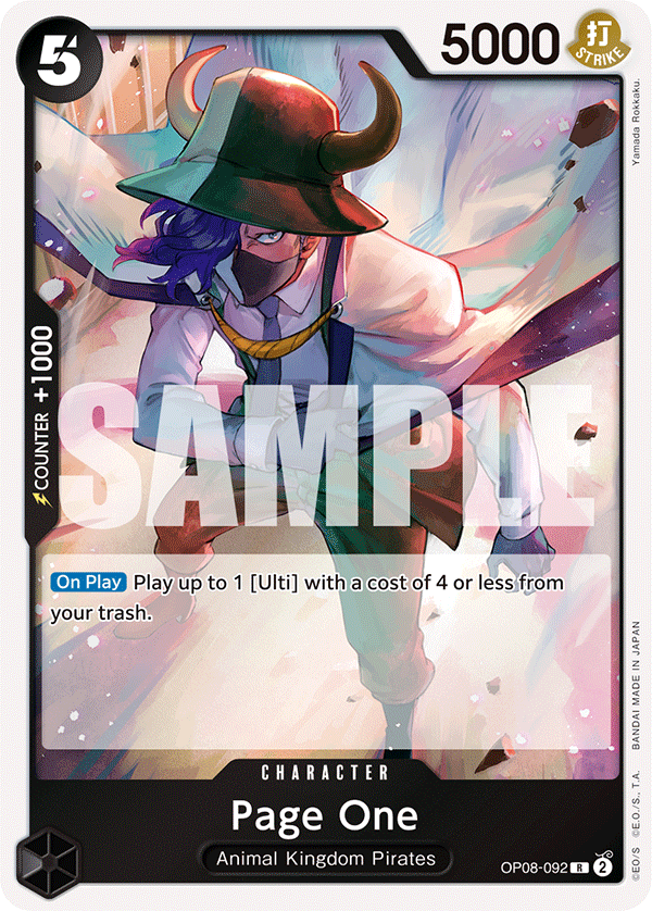 Page One One Piece card