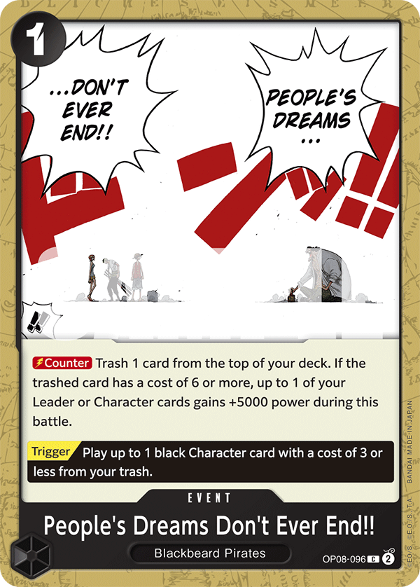 People's Dreams Don't Ever End!! One Piece card