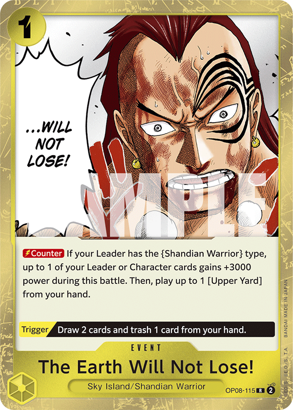 The Earth Will Not Lose! One Piece card