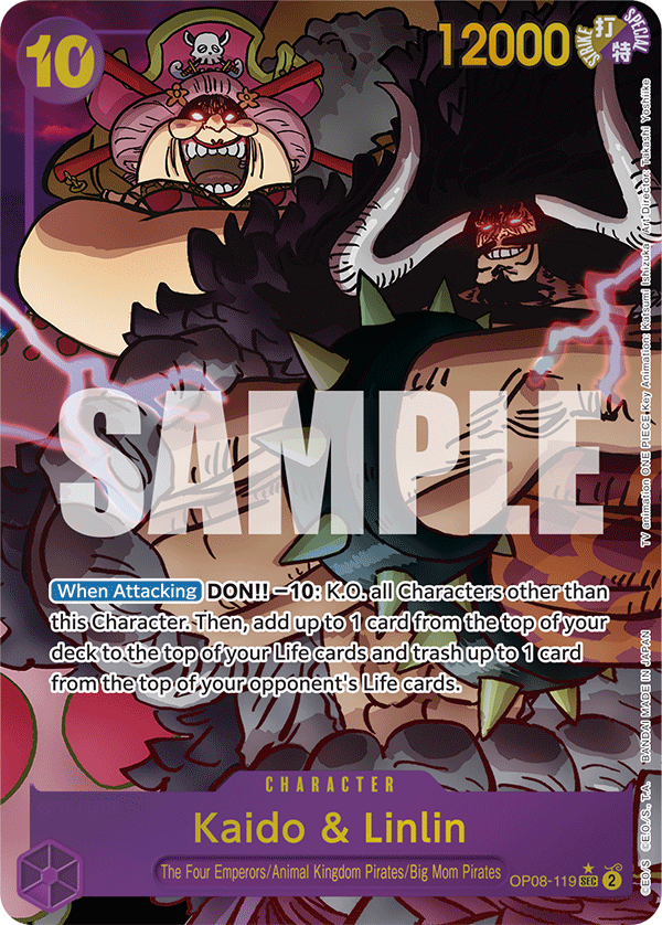 Kaido & Linlin One Piece card