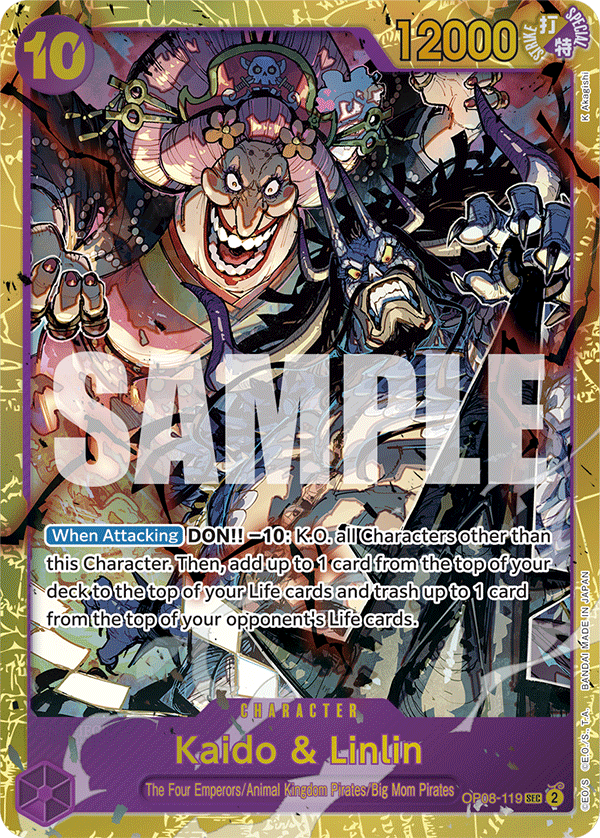 Kaido & Linlin One Piece card
