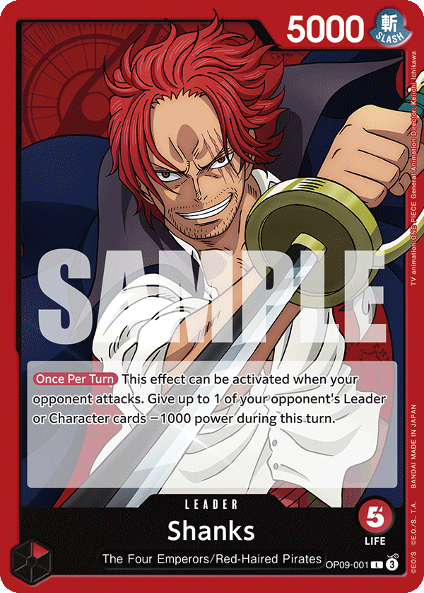 Shanks One Piece card